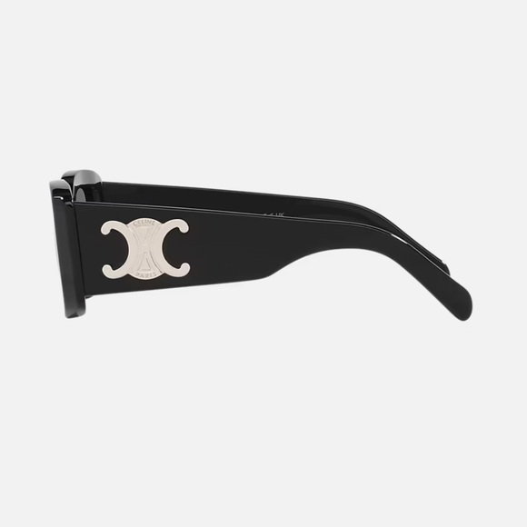 Celine Triomphe Rectangular Black Sunglasses - Picture 8 of 11